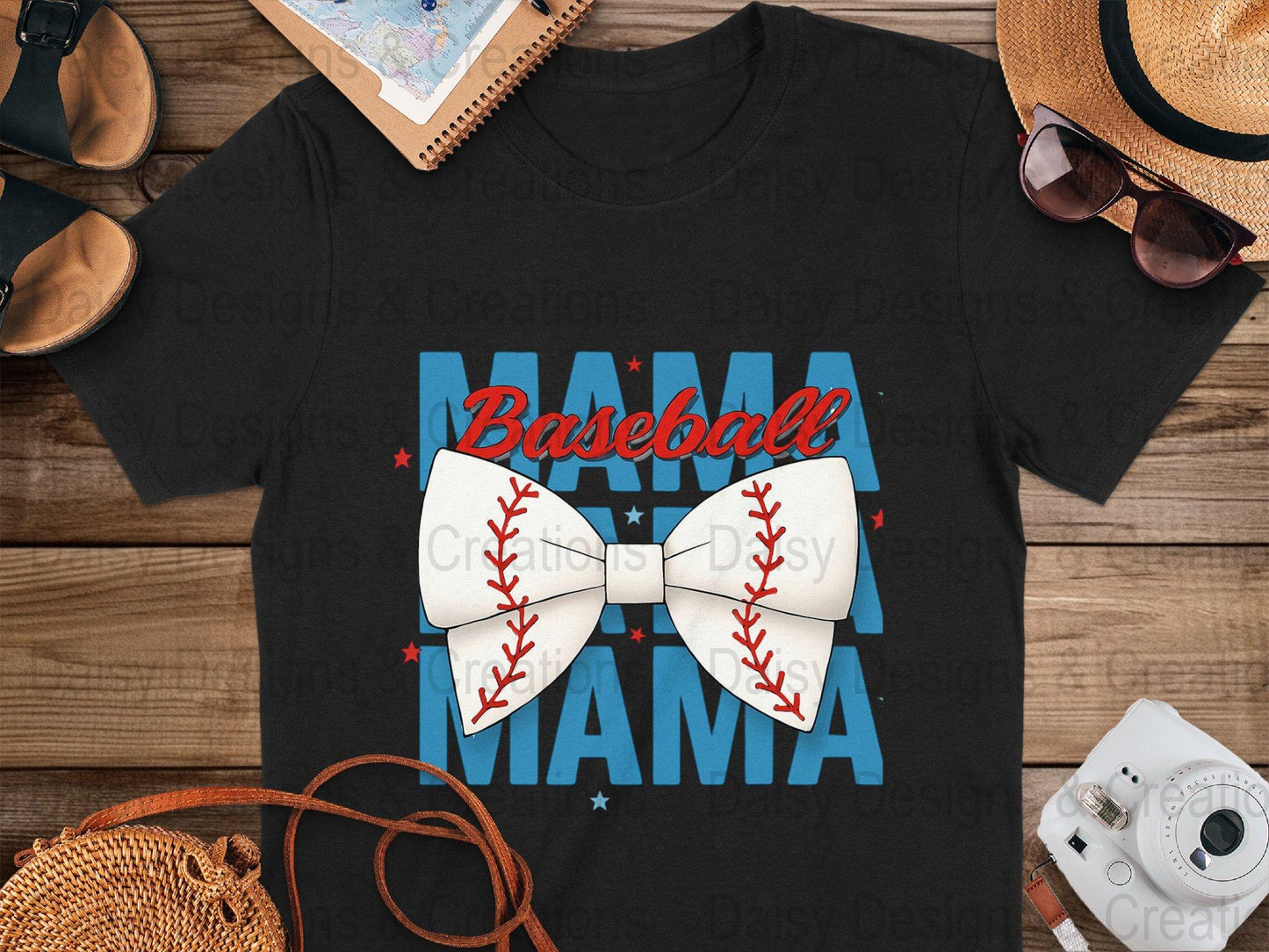 Baseball Mama T-Shirts PNG, Sports Mom T-Shirts, Baseball Bow, Digital Download, T-Shirts Design, Gift for Baseball Lover - Daisy Designs & Creations, LLC