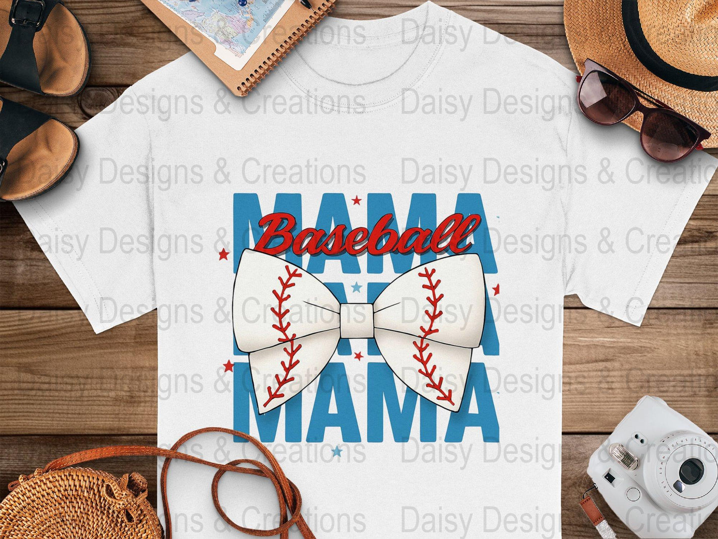 Baseball Mama T-Shirts PNG, Sports Mom T-Shirts, Baseball Bow, Digital Download, T-Shirts Design, Gift for Baseball Lover - Daisy Designs & Creations, LLC