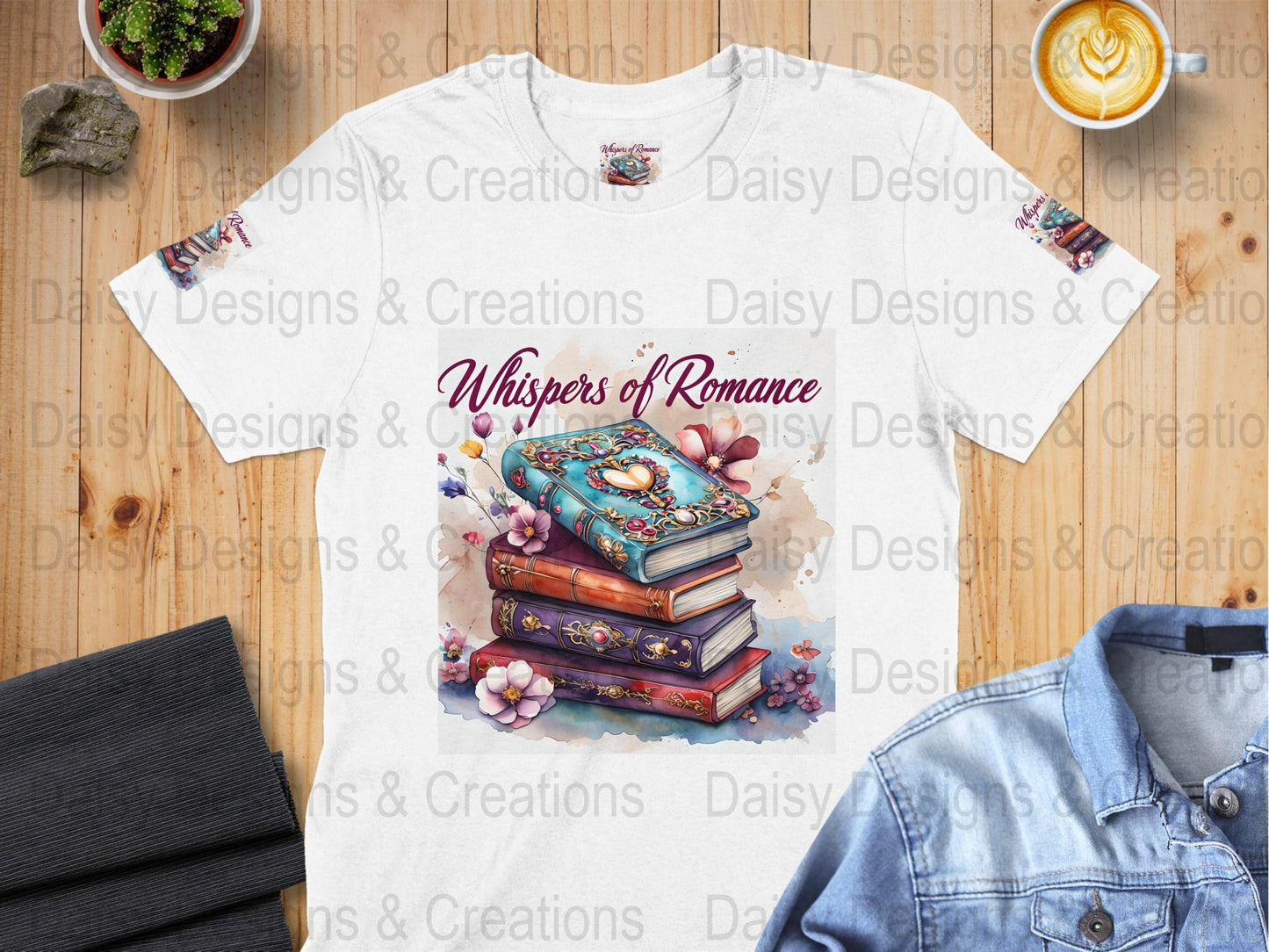 Romance Books T-Shirt Design, Book Lover Gift, Floral T-Shirt, Digital Download, T-Shirt Design, PNG File, Apparel Design - Daisy Designs & Creations, LLC