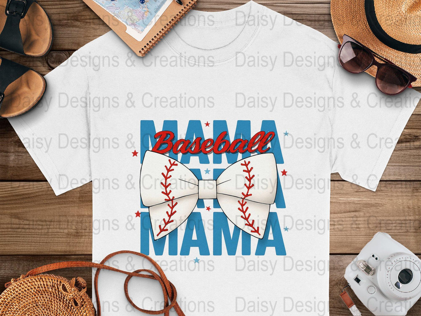 Baseball Mama T-Shirt Design PNG, Bow Baseball, Sports Mom Shirt, Trendy Mama Shirt, Baseball Lover T-Shirts, Digital Download - Daisy Designs & Creations, LLC