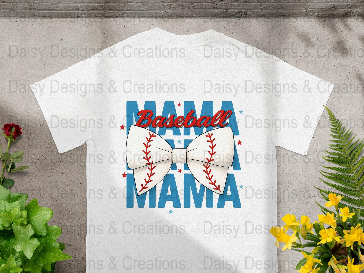 Baseball Mama T-Shirt Design PNG, Bow Baseball, Sports Mom Shirt, Trendy Mama Shirt, Baseball Lover T-Shirts, Digital Download - Daisy Designs & Creations, LLC