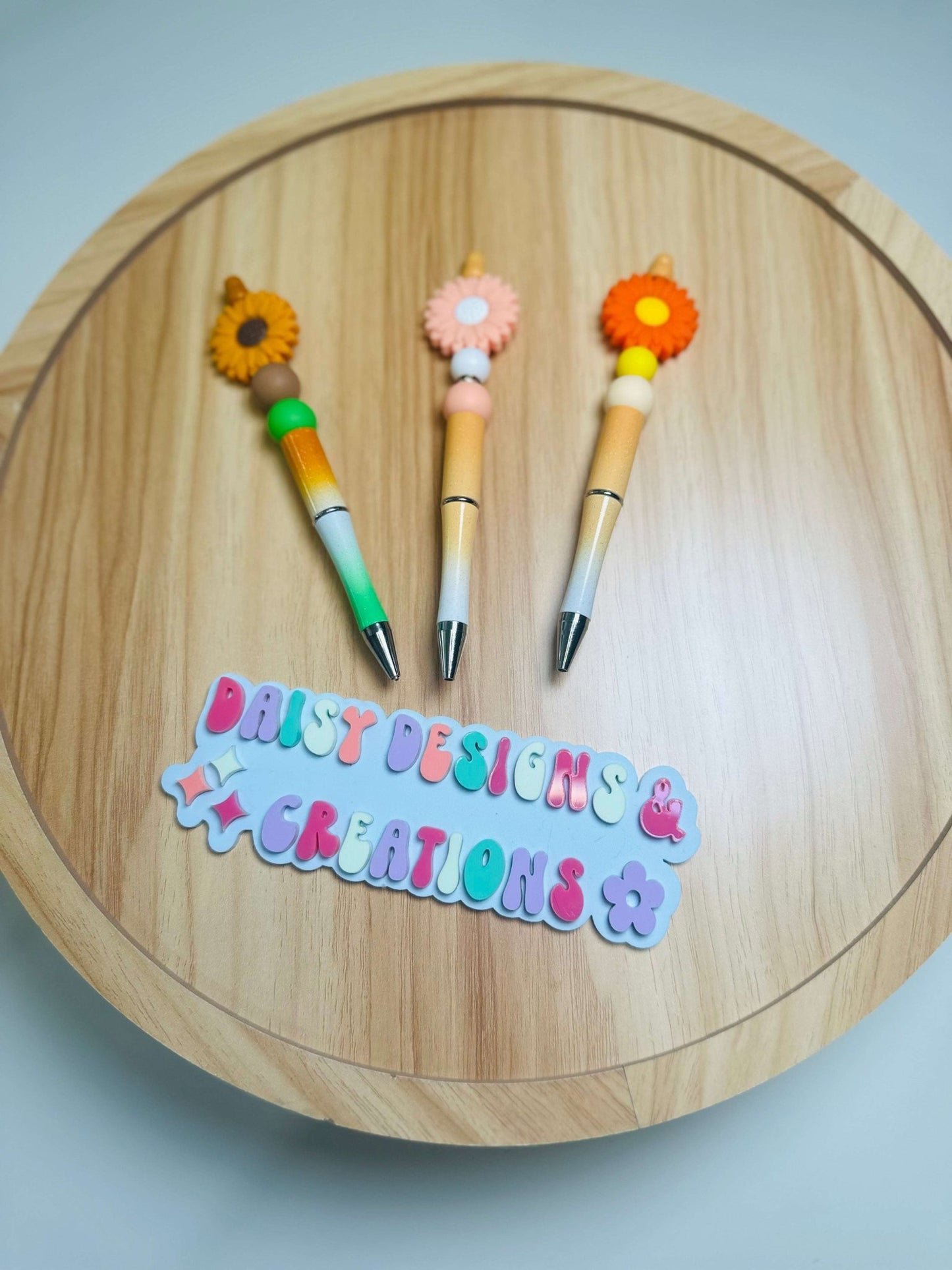 Daisy Collection Acrylic Beaded Pens – Stylish & Functional - Daisy Designs & Creations, LLC