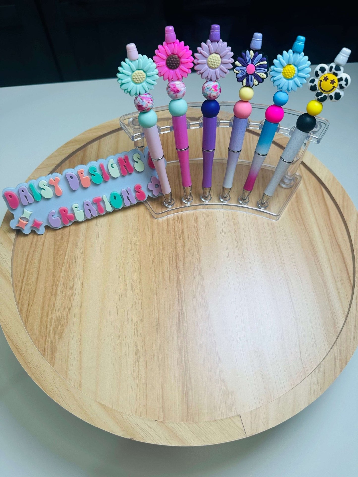 Daisy Collection Acrylic Beaded Pens – Stylish & Functional - Daisy Designs & Creations, LLC