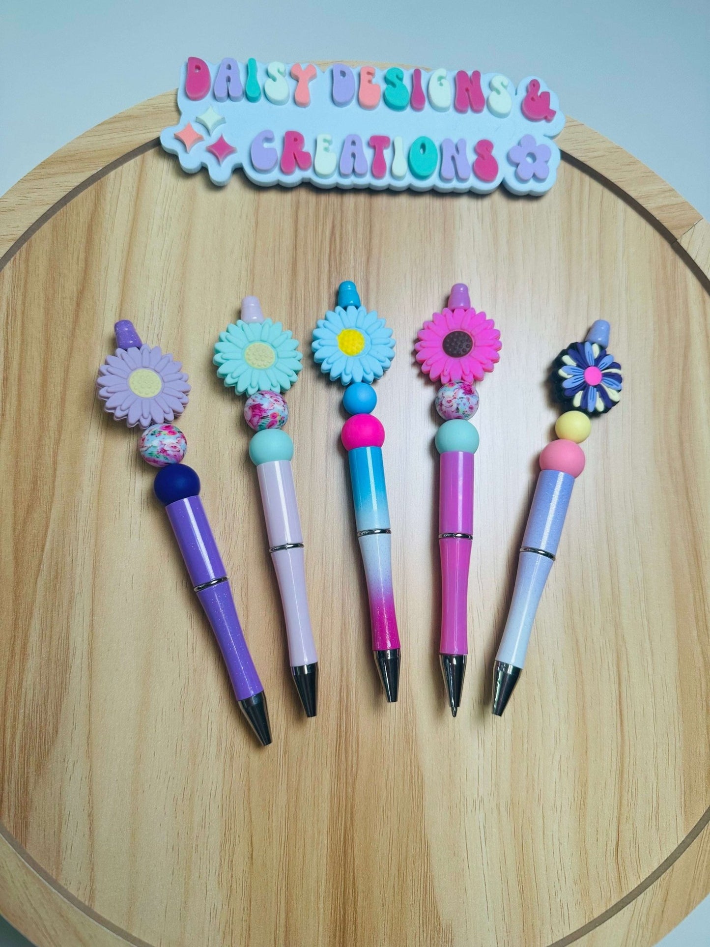 Daisy Collection Acrylic Beaded Pens – Stylish & Functional - Daisy Designs & Creations, LLC