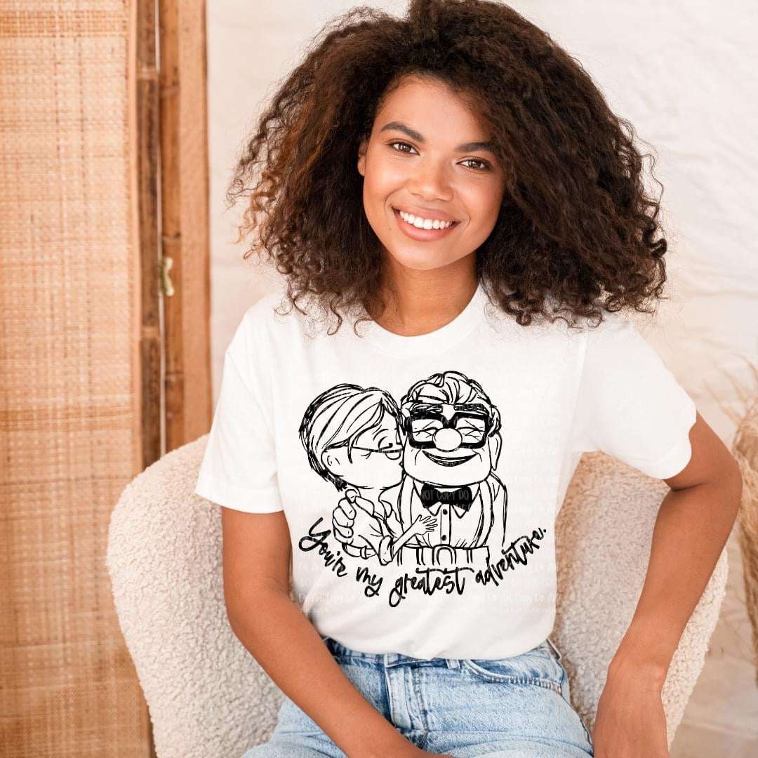 Carl & Ellie "Greatest Adventure" T-Shirt – You Are My Greatest Adventure Tee | Sentimental Love Shirt | Unisex Sizes S - 2XL - Daisy Designs & Creations, LLC