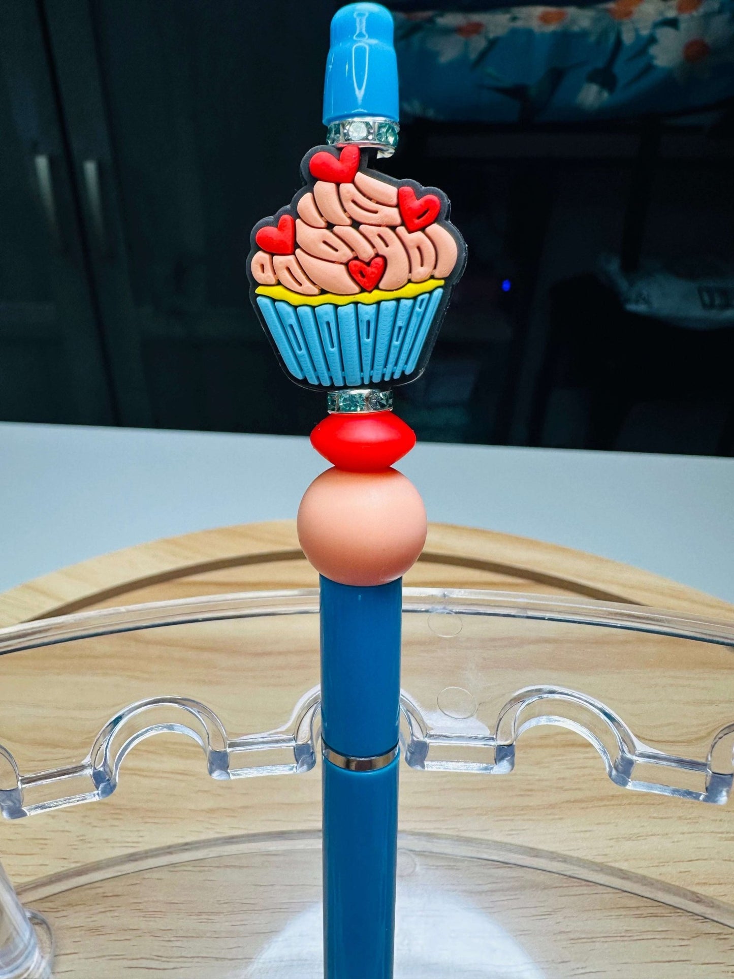 Custom Acrylic Beaded Pens with Cupcake Focal – Sweet & Stylish - Daisy Designs & Creations, LLC