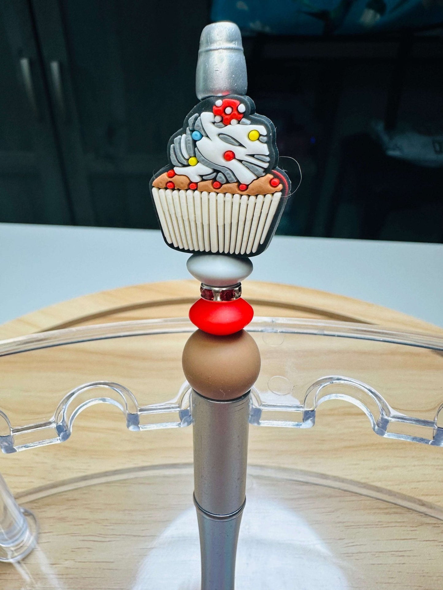 Custom Acrylic Beaded Pens with Cupcake Focal – Sweet & Stylish - Daisy Designs & Creations, LLC