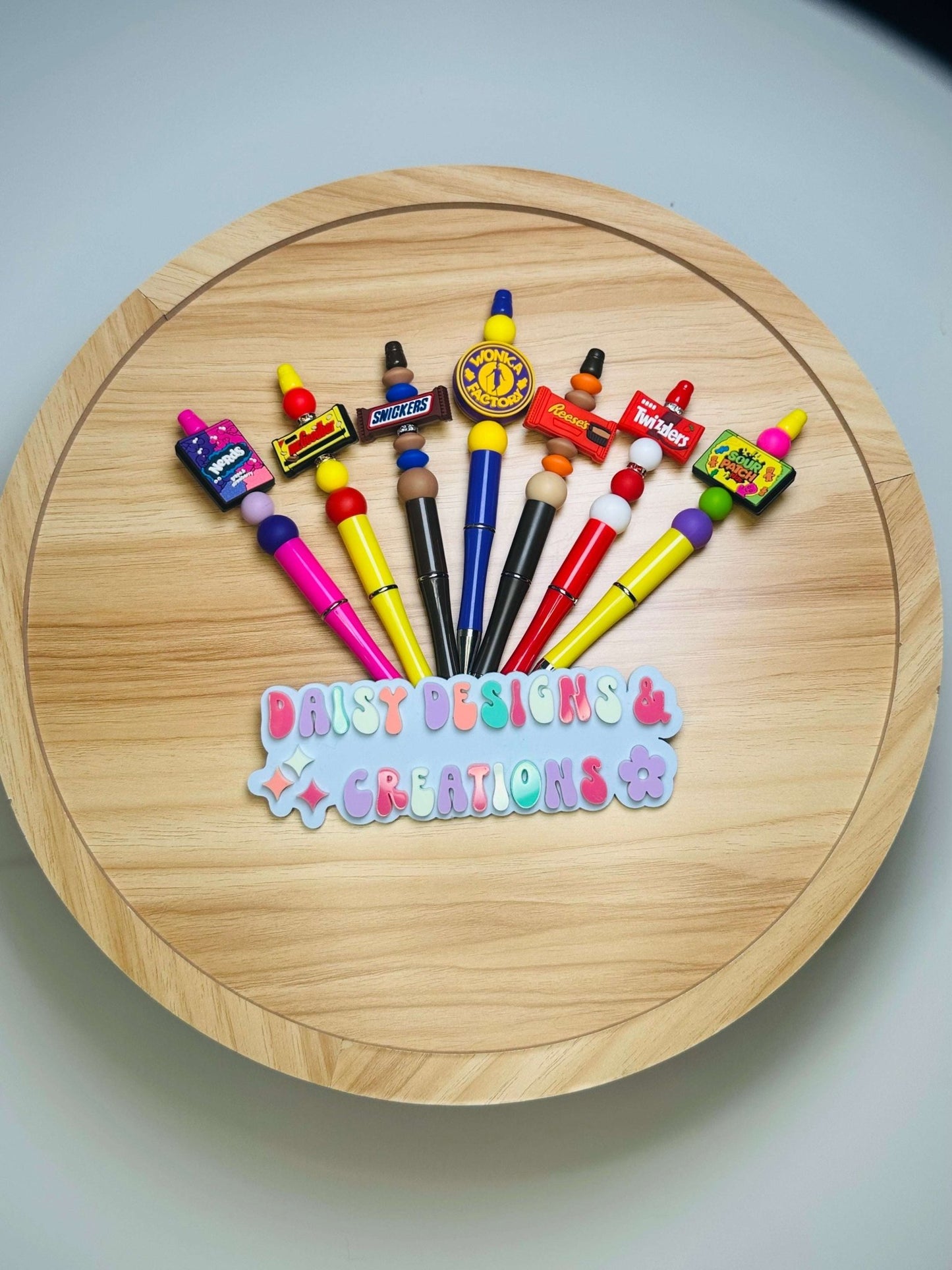 Custom Beaded Black Ink Pen with Candy Bar Focal – Fun & Stylish - Daisy Designs & Creations, LLC