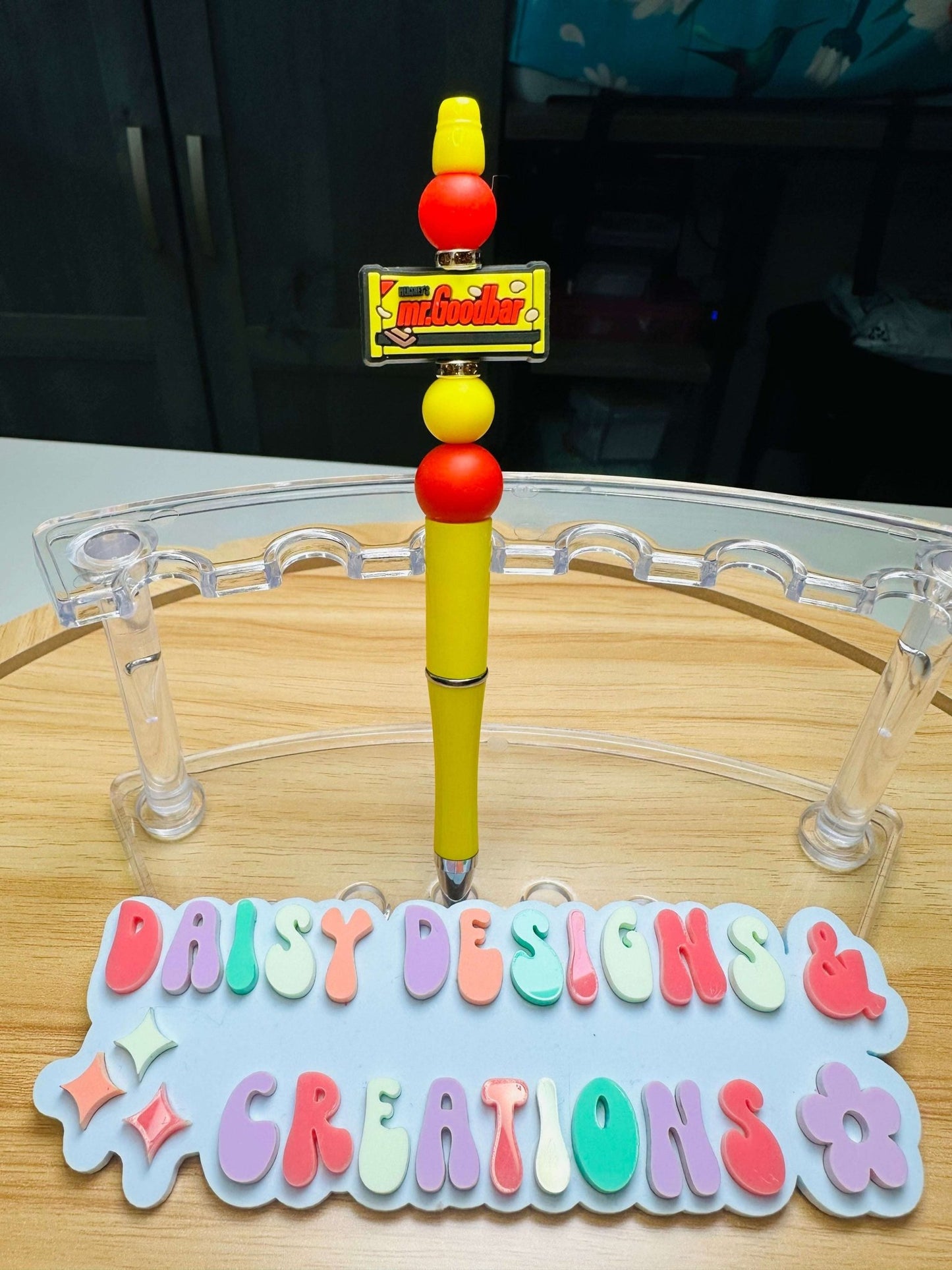 Custom Beaded Black Ink Pen with Candy Bar Focal – Fun & Stylish - Daisy Designs & Creations, LLC