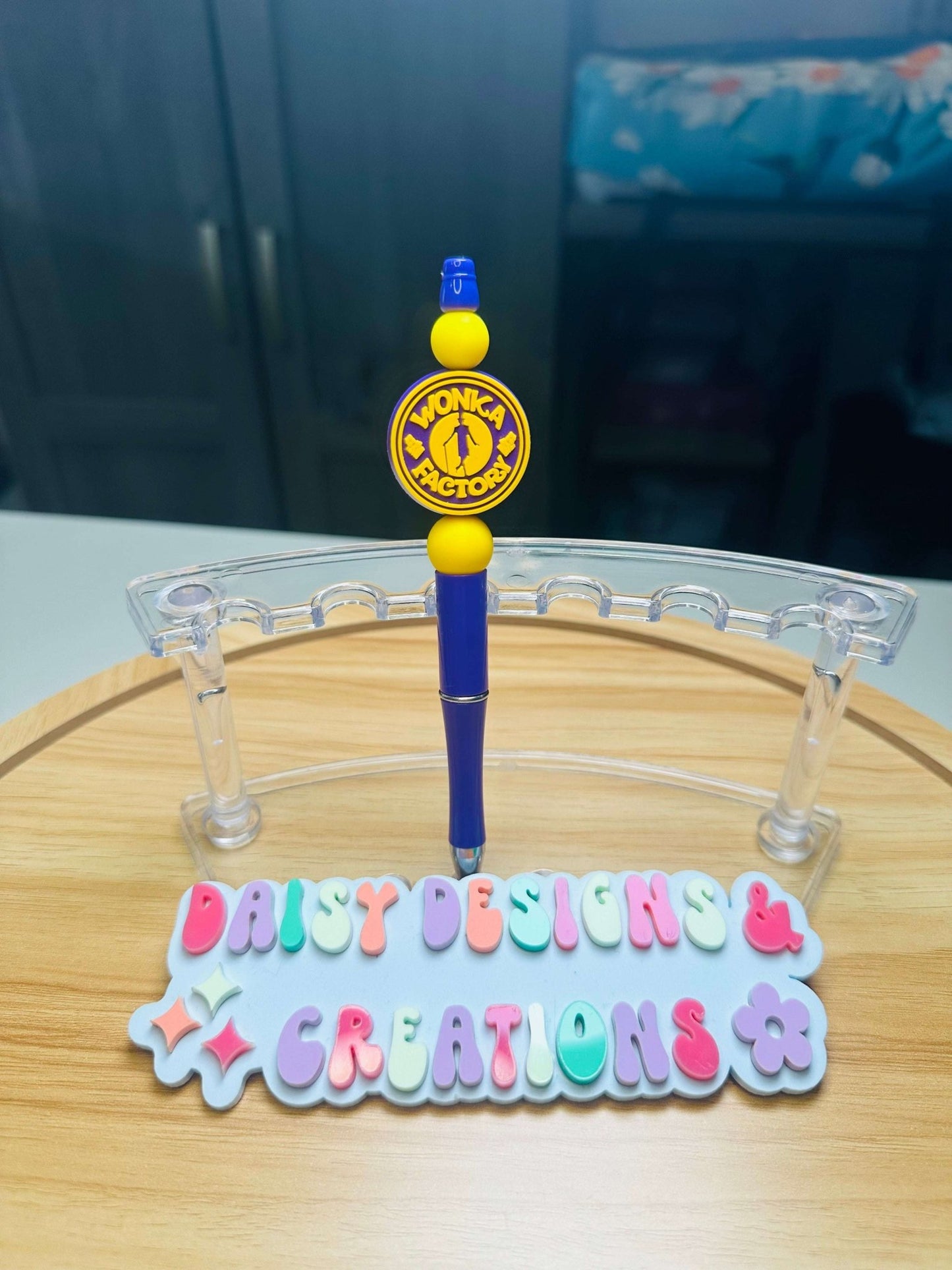 Custom Beaded Black Ink Pen with Candy Bar Focal – Fun & Stylish - Daisy Designs & Creations, LLC