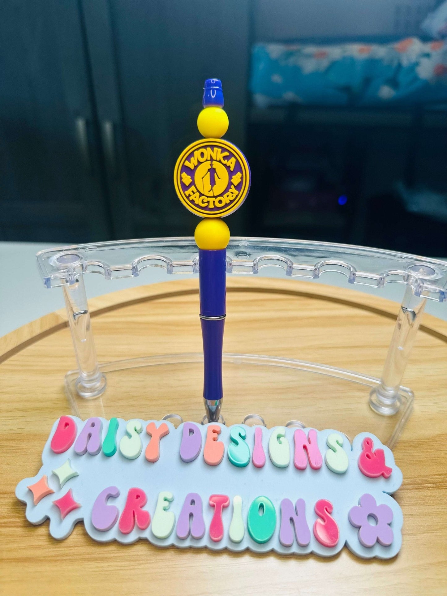 Custom Beaded Black Ink Pen with Candy Bar Focal – Fun & Stylish - Daisy Designs & Creations, LLC