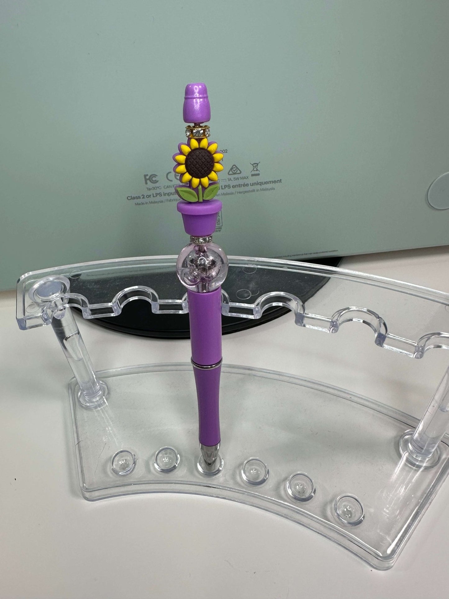 Sunflower Beaded Pen – Custom Handcrafted Stationery - Daisy Designs & Creations, LLC