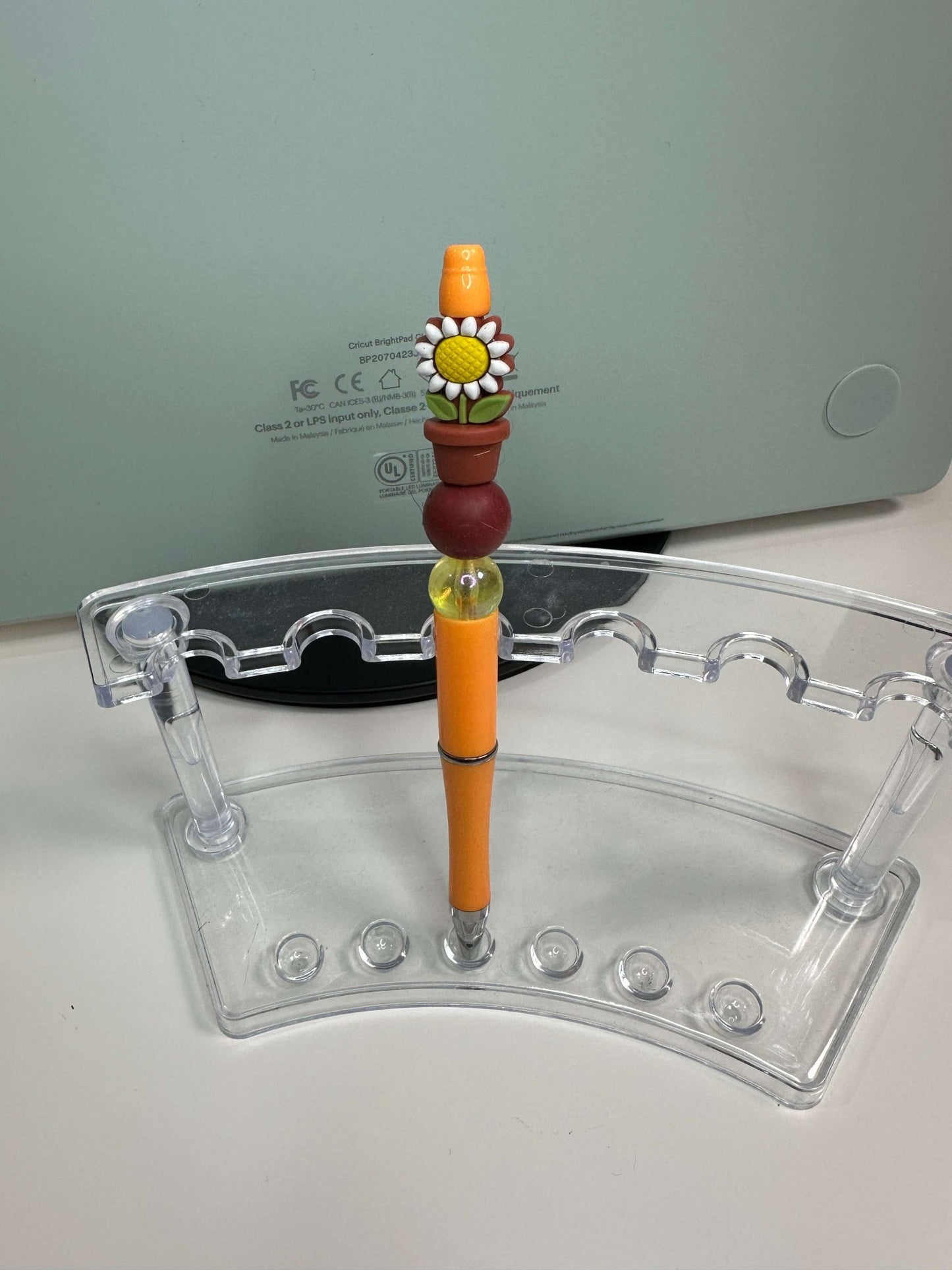 Sunflower Beaded Pen – Custom Handcrafted Stationery - Daisy Designs & Creations, LLC