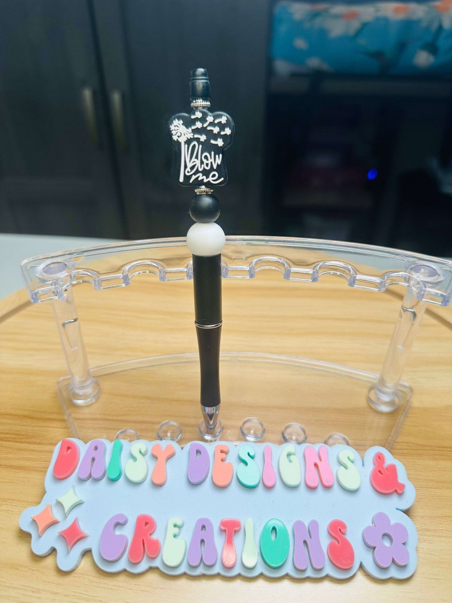 Custom Beaded Pens with BPA - Free Silicone Beads & Rhinestone Bling - Daisy Designs & Creations, LLC