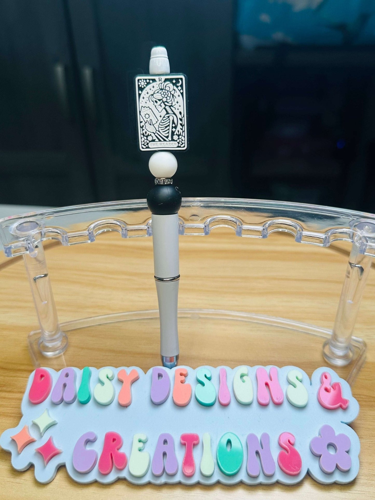 Custom Beaded Pens with BPA - Free Silicone Beads & Rhinestone Bling - Daisy Designs & Creations, LLC