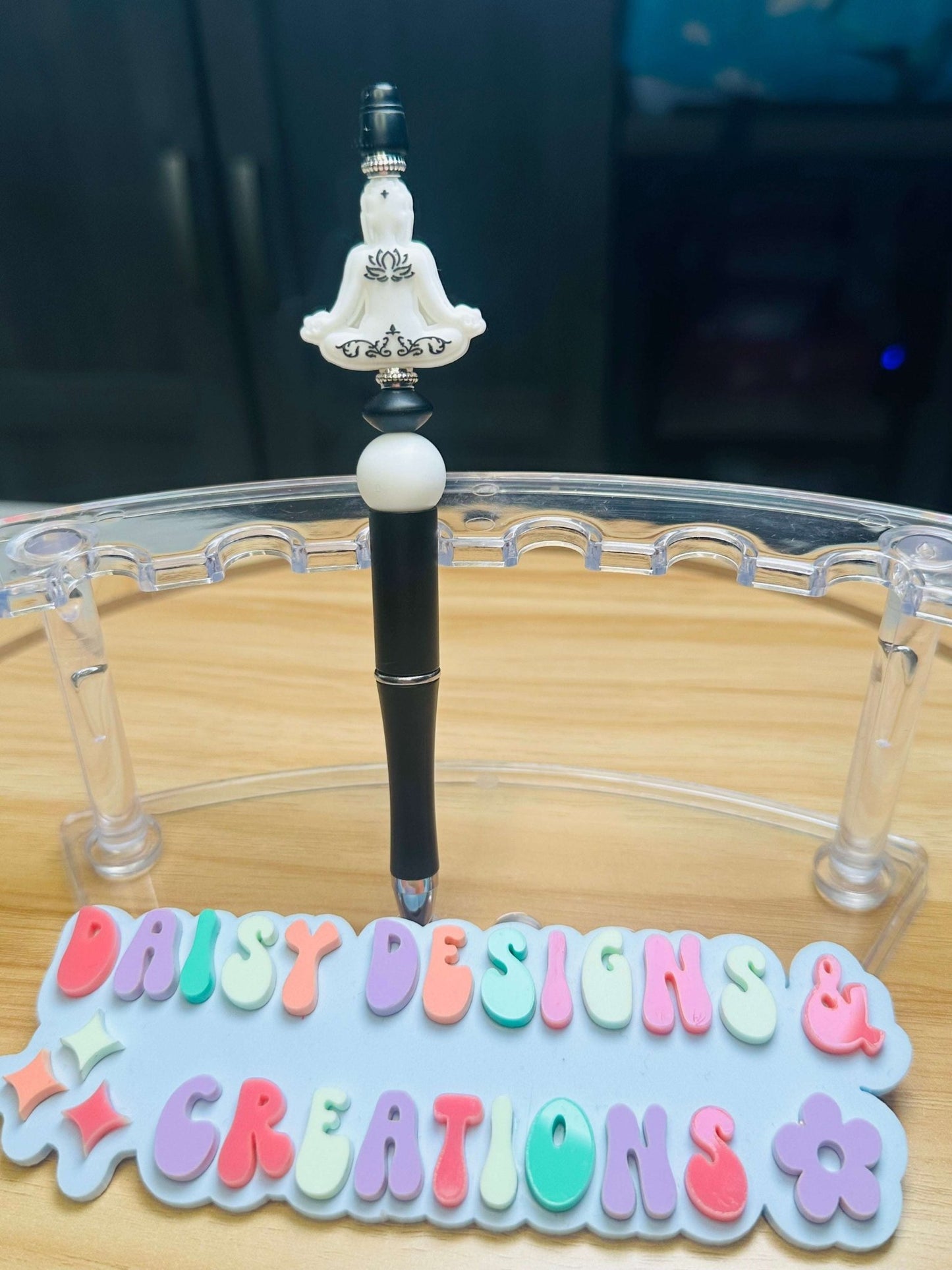 Custom Beaded Pens with BPA - Free Silicone Beads & Rhinestone Bling - Daisy Designs & Creations, LLC