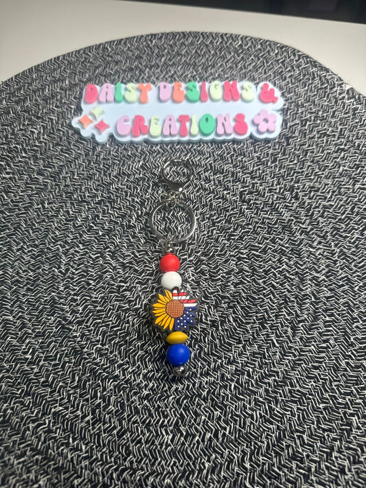 Floral & Heart Beaded Keychains – Elegant & Stylish Accessories - Daisy Designs & Creations, LLC