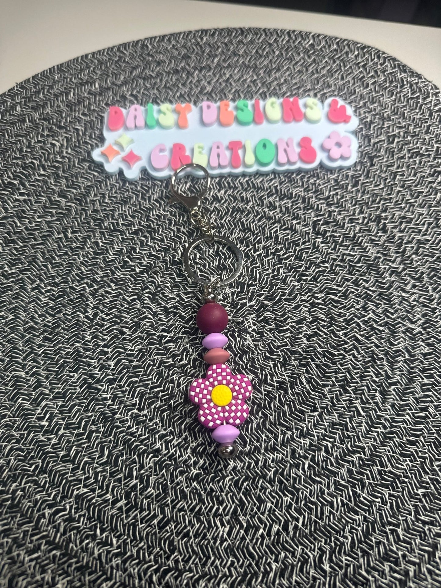 Floral & Heart Beaded Keychains – Elegant & Stylish Accessories - Daisy Designs & Creations, LLC