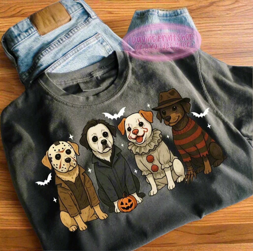 Horror Movie Dog T-Shirt | Halloween Tee for Dog Lovers - Daisy Designs & Creations, LLC