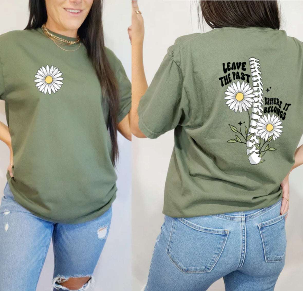 Leave the Past Where It Belongs" Tee – Inspirational & Stylish - Daisy Designs & Creations, LLC