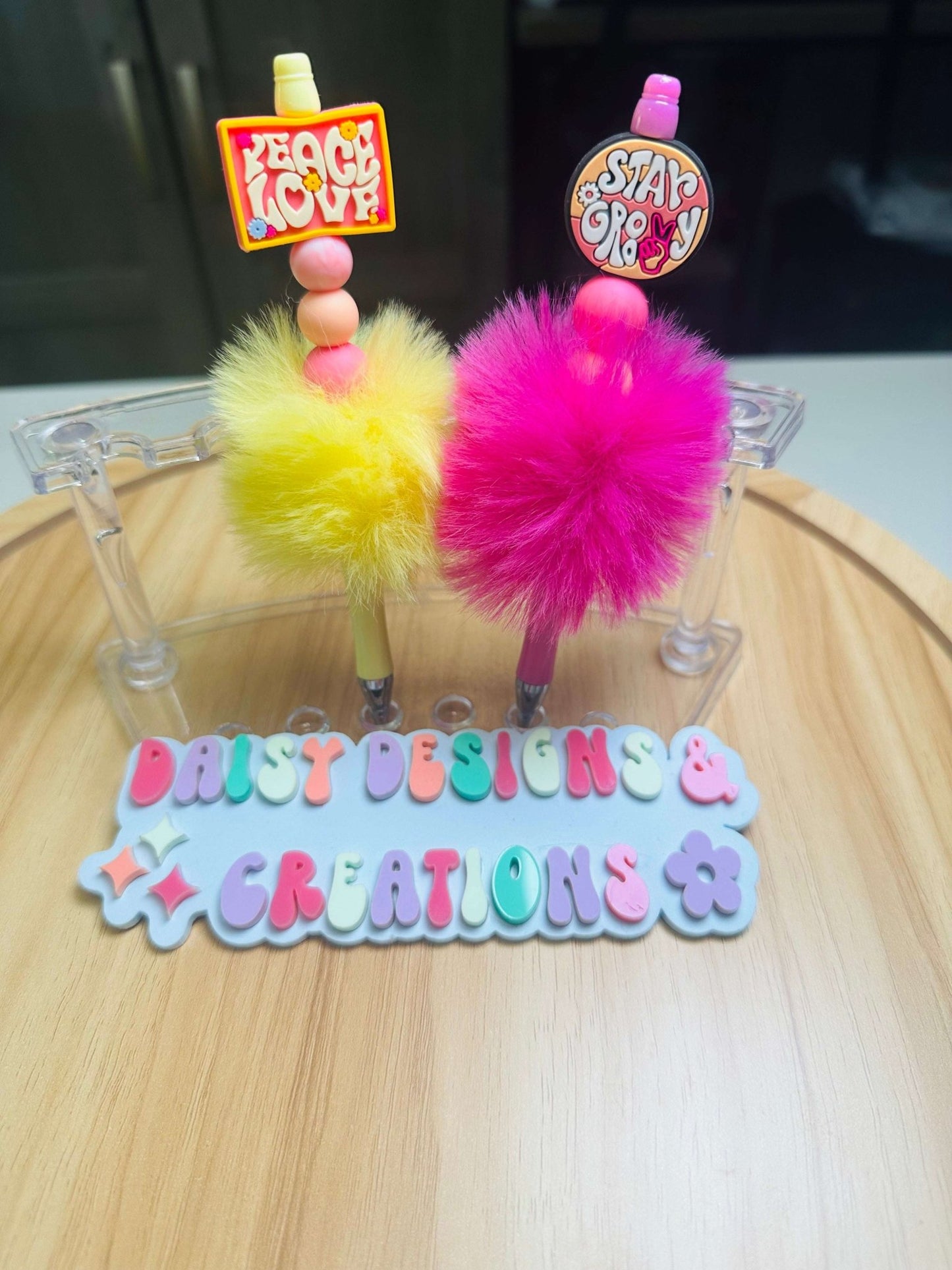 New Product Launch! Fuzzy Acrylic Beaded Pens Collection – BPA Free Beads & Vocals - Daisy Designs & Creations, LLC