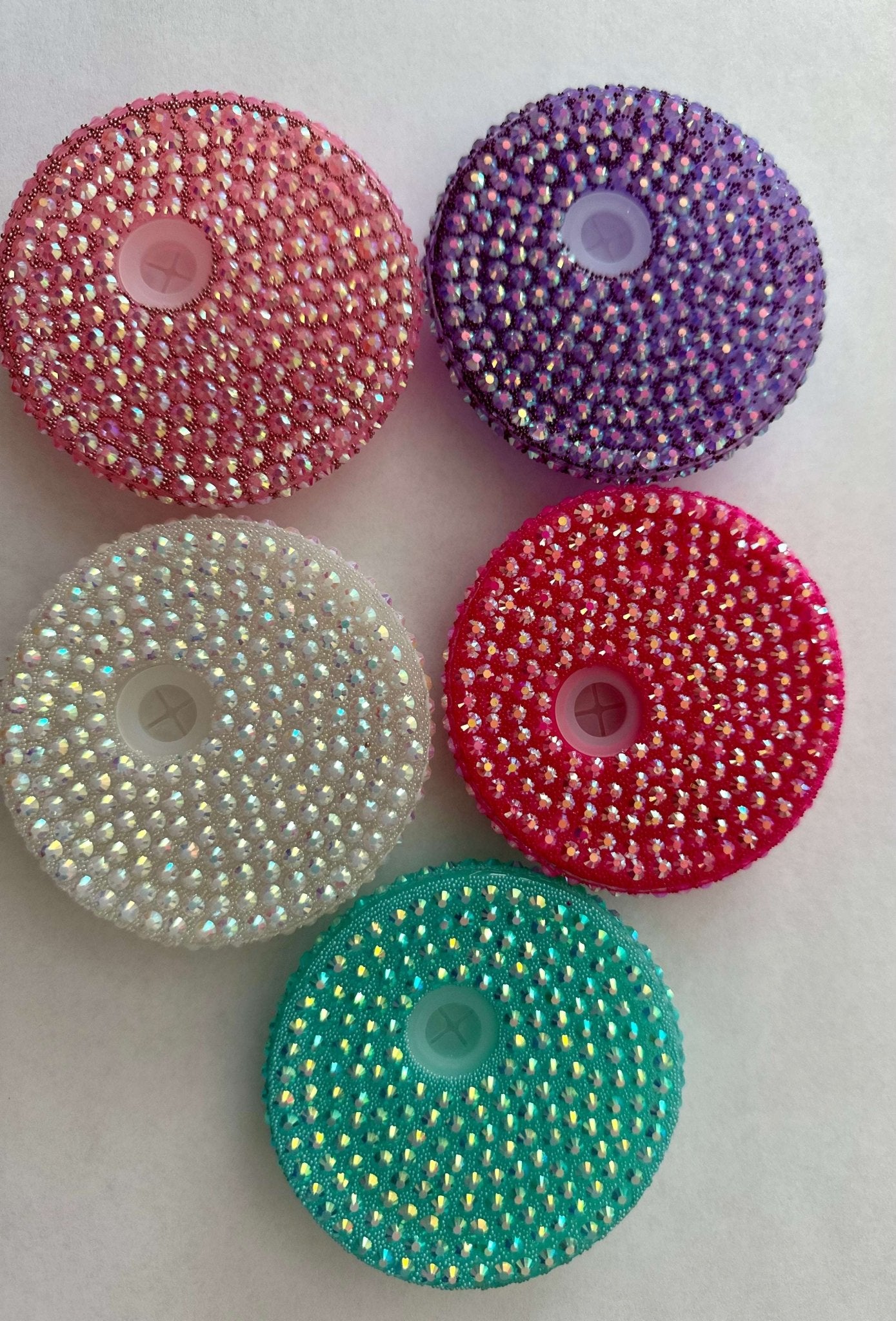 Rhinestone Bling Acrylic Lid 16oz Can Glass – Libbey Style Cup in Vibrant Colors | Sparkly Drinkware with Straw - Daisy Designs & Creations, LLC