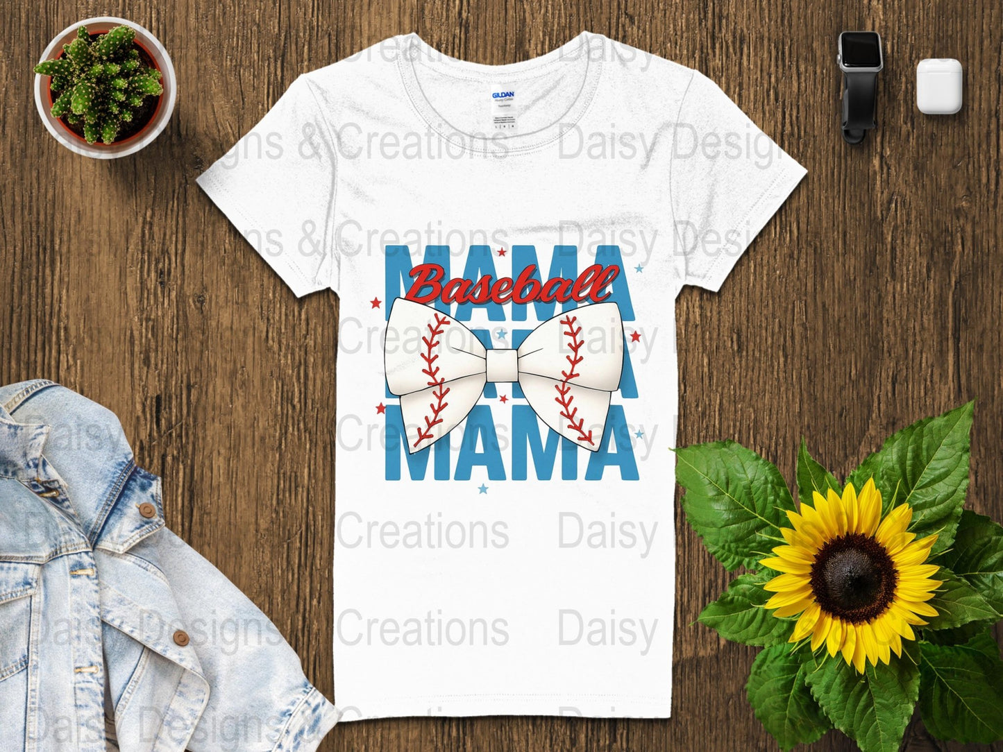 Baseball Mama T-Shirt Design PNG, Bow Baseball, Sports Mom Shirt, Trendy Mama Shirt, Baseball Lover T-Shirts, Digital Download - Daisy Designs & Creations, LLC