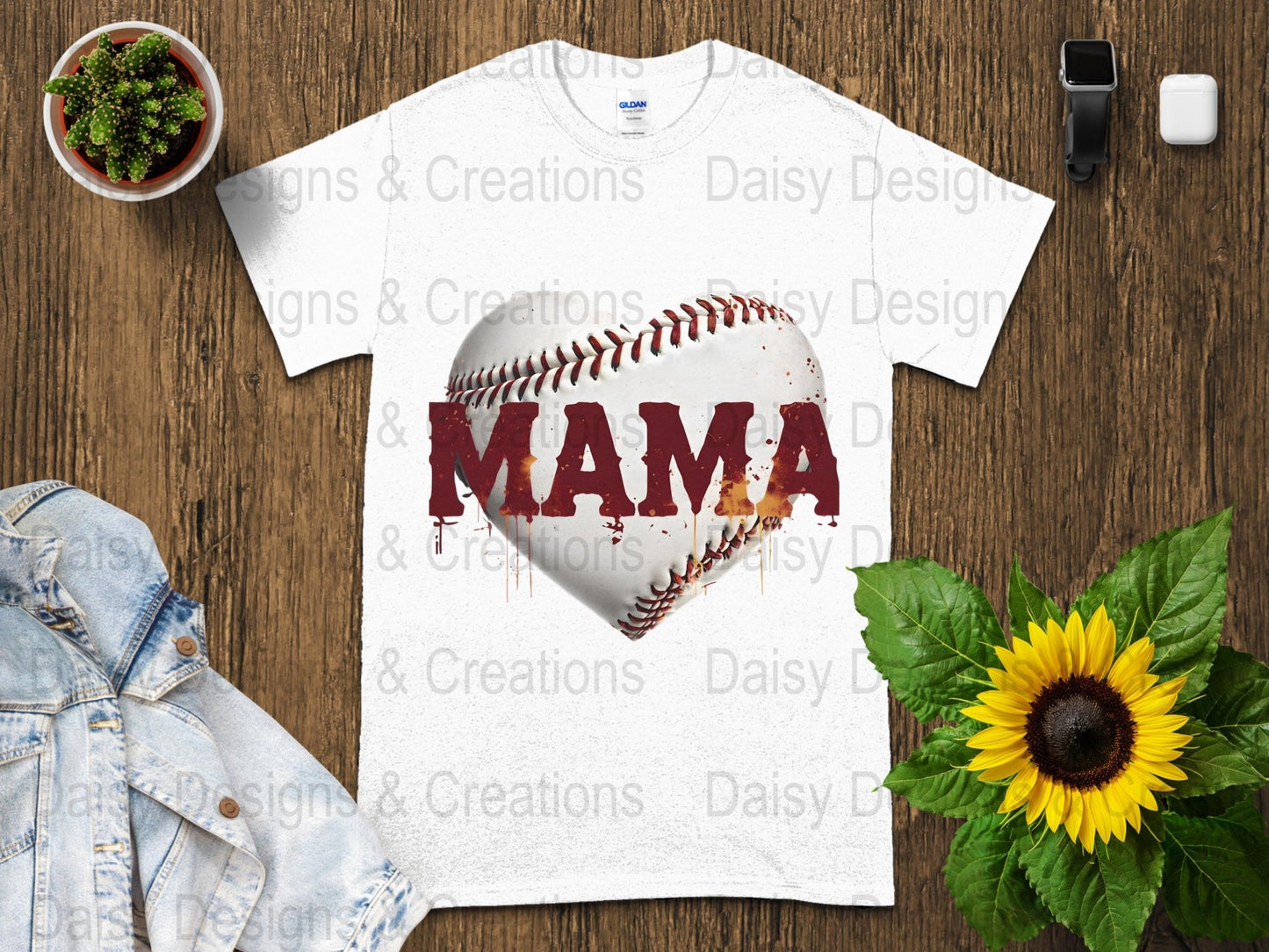 Baseball Mama T Shirts, Baseball Mom PNG, Sports Mom, Heart Baseball, Mama Design, Baseball Lovers, Digital Download For Apparel - Daisy Designs & Creations, LLC