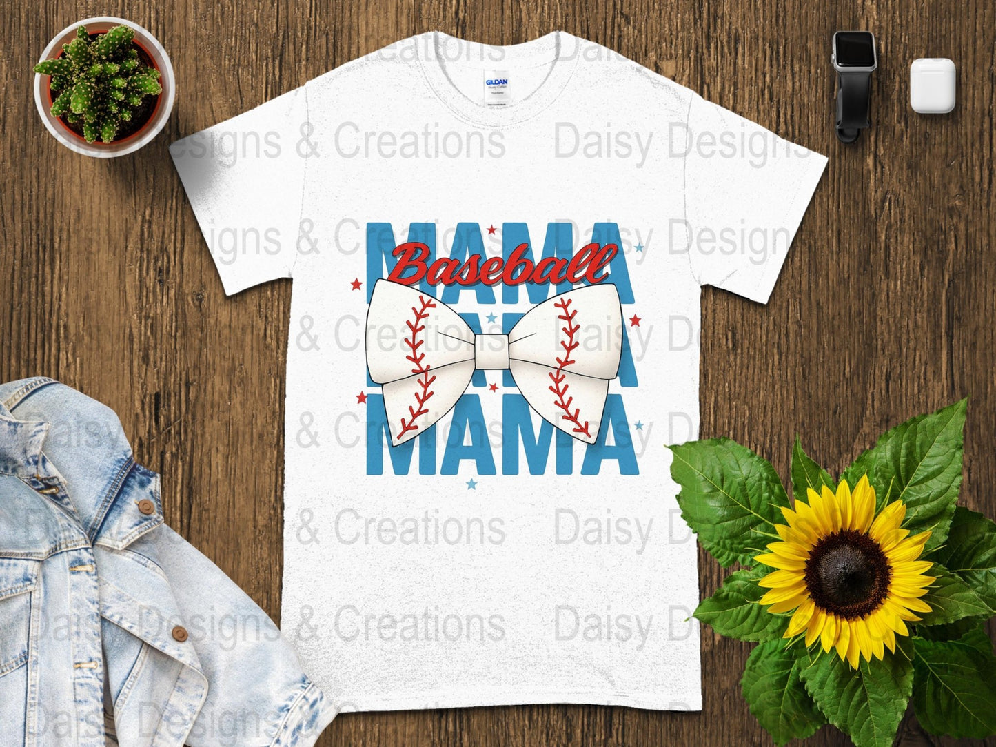 Baseball Mama T-Shirt Design PNG, Bow Baseball, Sports Mom Shirt, Trendy Mama Shirt, Baseball Lover T-Shirts, Digital Download - Daisy Designs & Creations, LLC