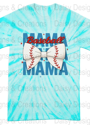 Baseball Mama T-Shirts PNG, Sports Mom T-Shirts, Baseball Bow, Digital Download, T-Shirts Design, Gift for Baseball Lover - Daisy Designs & Creations, LLC