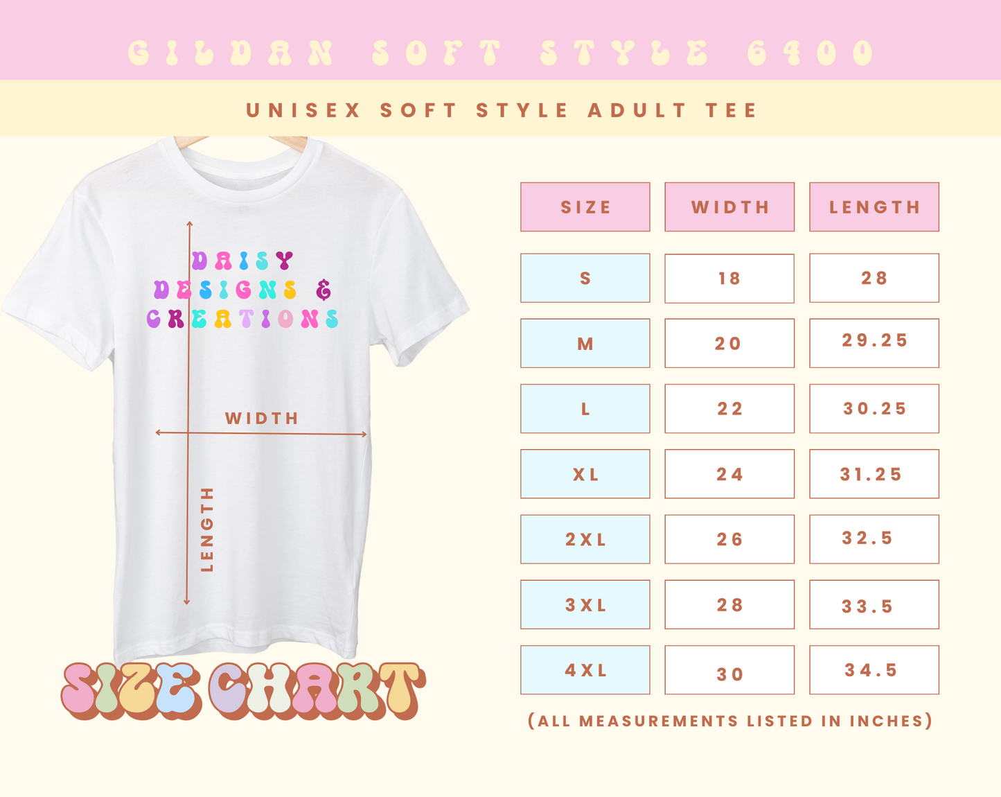 a white t - shirt with the measurements of the shirt