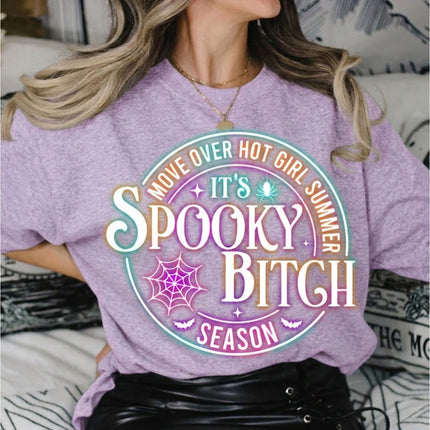 Spooky Season Neon Shirt or Sweatshirt – Hot Girl Fall Graphic Tee, Halloween Baddie Shirt