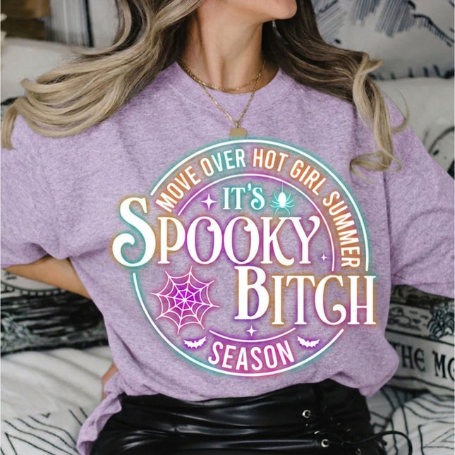 Spooky Season Neon Shirt or Sweatshirt – Hot Girl Fall Graphic Tee, Halloween Baddie Shirt