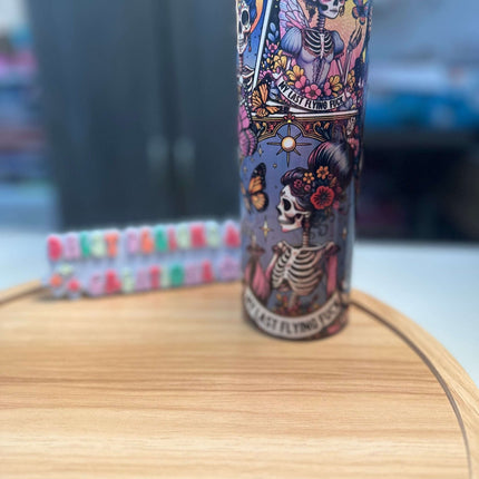 3D Skelly "My Last Flying F" Tumbler – 20 oz Stainless Steel - Daisy Designs & Creations, LLC