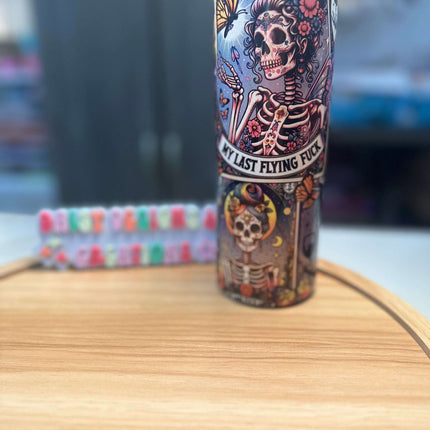 3D Skelly "My Last Flying F" Tumbler – 20 oz Stainless Steel - Daisy Designs & Creations, LLC