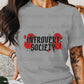 Introvert Society T-Shirts, Floral Tee, Introvert Gift, Red Roses Design, Funny Sarcastic Tee, Social Anxiety T-Shirts, Slogan Tee - Daisy Designs & Creations, LLC