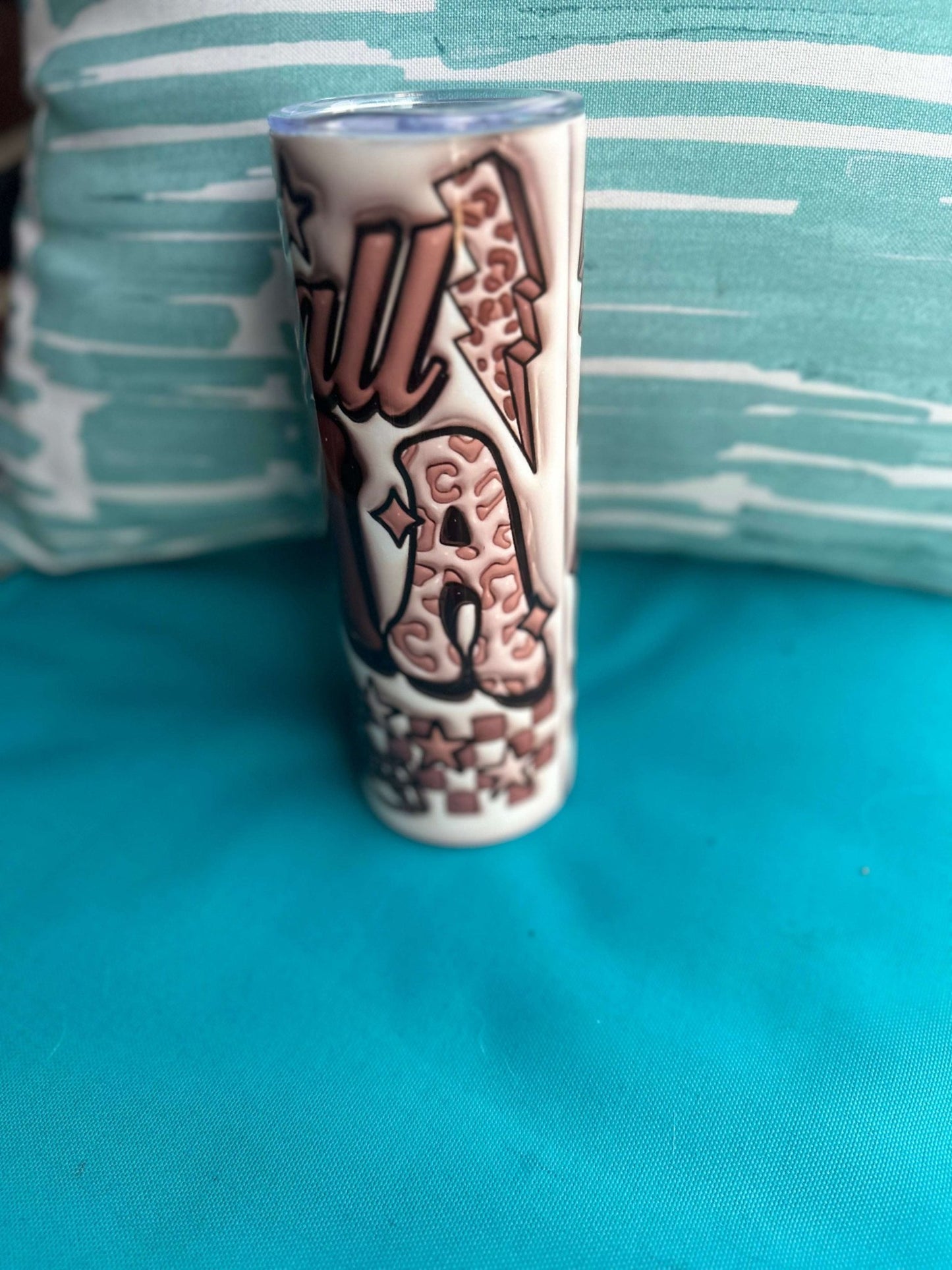 3D Inflatable Mama Football Tumbler – 20 oz Insulated Stainless Steel - Daisy Designs & Creations, LLC