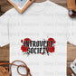 Introvert Society T-Shirts, Floral Tee, Introvert Gift, Red Roses Design, Funny Sarcastic Tee, Social Anxiety T-Shirts, Slogan Tee - Daisy Designs & Creations, LLC