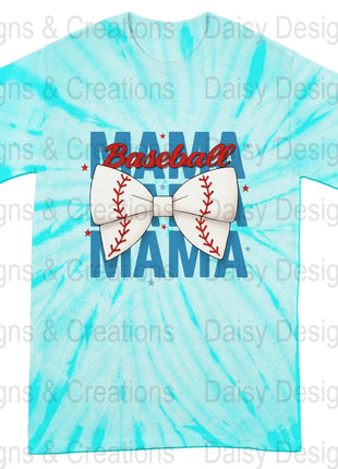 Baseball Mama T-Shirt Design PNG, Bow Baseball, Sports Mom Shirt, Trendy Mama Shirt, Baseball Lover T-Shirts, Digital Download - Daisy Designs & Creations, LLC