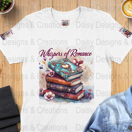 Romance Books T-Shirt Design, Book Lover Gift, Floral T-Shirt, Digital Download, T-Shirt Design, PNG File, Apparel Design - Daisy Designs & Creations, LLC
