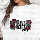 Introvert Society T-Shirt Design, Floral T-Shirt PNG, Introvert Gift, Socially Awkward Shirt, Sarcastic Tee, Funny Shirt, Rose T-Shirts - Daisy Designs & Creations, LLC