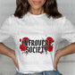 Introvert Society T-Shirts, Floral Tee, Introvert Gift, Red Roses Design, Funny Sarcastic Tee, Social Anxiety T-Shirts, Slogan Tee - Daisy Designs & Creations, LLC