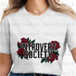 Introvert Society T-Shirt Design, Floral T-Shirt PNG, Introvert Gift, Socially Awkward Shirt, Sarcastic Tee, Funny Shirt, Rose T-Shirts - Daisy Designs & Creations, LLC