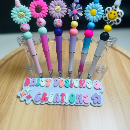 Daisy Collection Acrylic Beaded Pens – Stylish & Functional - Daisy Designs & Creations, LLC