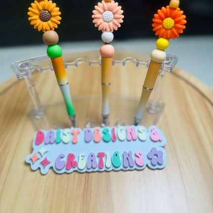 Daisy Collection Acrylic Beaded Pens – Stylish & Functional - Daisy Designs & Creations, LLC