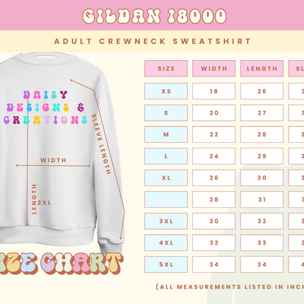 Size Chart Crewneck