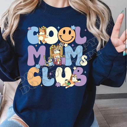 Bluey Cool Moms Club Crewneck - Daisy Designs & Creations, LLC