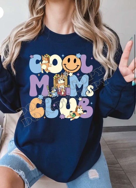 Bluey Cool Moms Club Crewneck - Daisy Designs & Creations, LLC