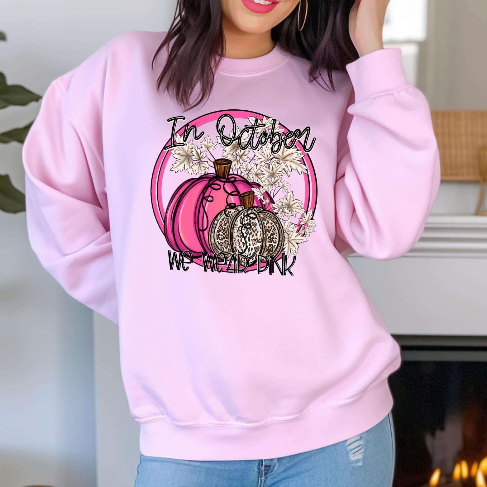 Breast Cancer Awareness- In October we wear Pink! Crewnecks & Hoodies 27 Daisy Designs & Creations LLC