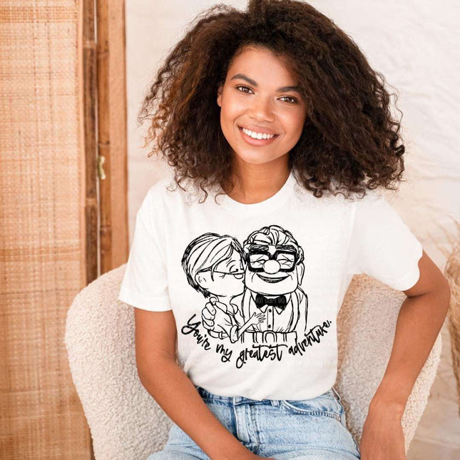 Carl & Ellie "Greatest Adventure" T-Shirt – You Are My Greatest Adventure Tee | Sentimental Love Shirt | Unisex Sizes S - 2XL - Daisy Designs & Creations, LLC